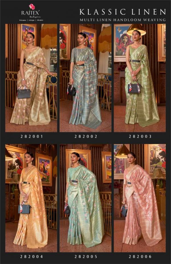 Rajtex Klassic Linen Festive Wear Handloom Designer Saree Collection